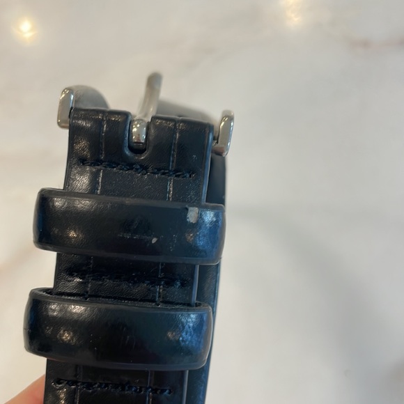 Ike Behar Mens’ Genuine Embossed Black Leather Belt- size 28 - Picture 7 of 7